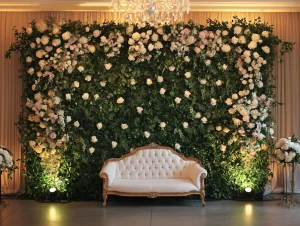 Flower Walls Backdrop used for Weddings